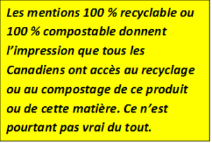 Rien n’est 100 % recyclable ou 100 % compostable