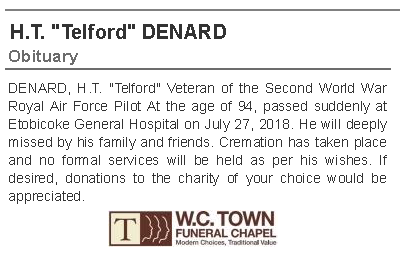 Telford Denard Obituary
